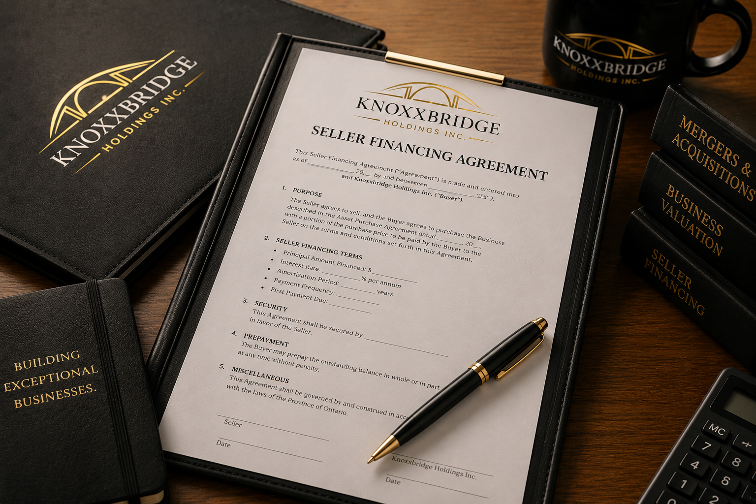 Seller financing agreement document