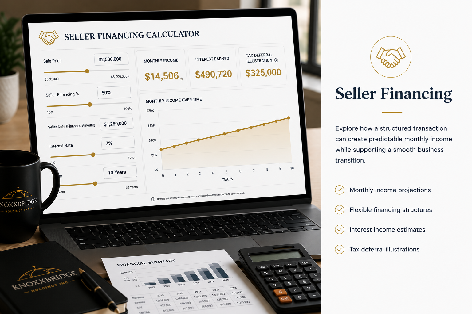 Seller financing tool